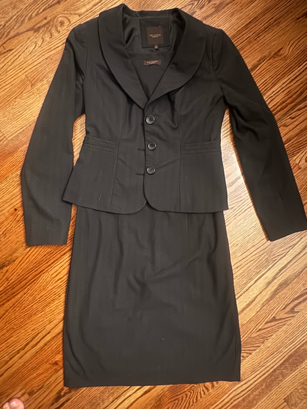 FULL SUIT - The Limited Black Sleeveless Sheath Dress with matching blazer
